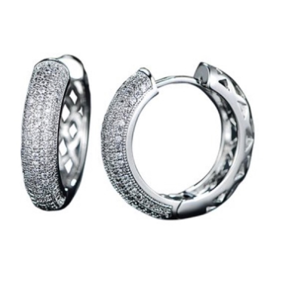 Peermont NWT Cubic Zirconia/ Silvertone Earrings